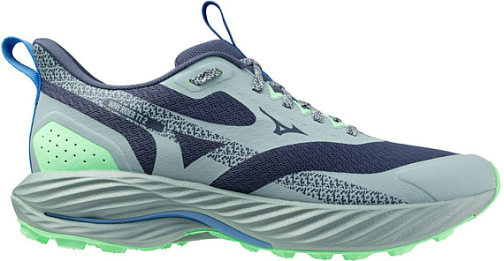 Кроссовки мужские Mizuno Wave Rider Tt 2 Vintage Indigo/Ether/Neo Mint - Фото 5 большая