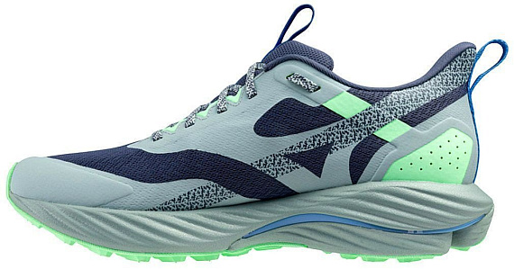Кроссовки мужские Mizuno Wave Rider Tt 2 Vintage Indigo/Ether/Neo Mint - Фото 6 большая