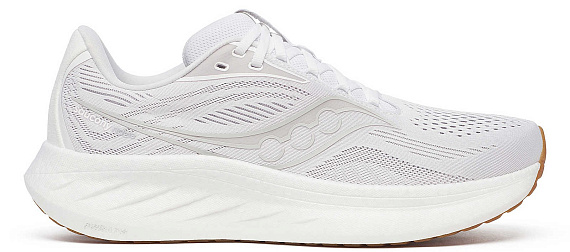 Кроссовки мужские Saucony Ride 18 White/Gum - Фото 1 большая