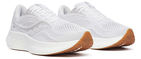 Кроссовки мужские Saucony Ride 18 White/Gum - Фото 2 большая