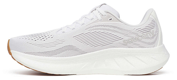Кроссовки мужские Saucony Ride 18 White/Gum - Фото 3 большая