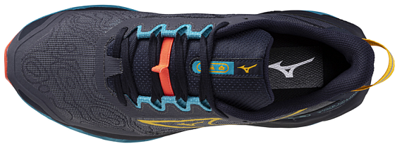 Кроссовки мужские Mizuno Wave Mujin 11 Odyssey Gray/Citrus/Fiery Cora - Фото 3 большая