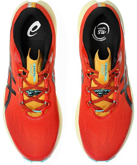 Кроссовки мужские ASICS Fuji Lite 6 Red Clay/Black - Фото 6 большая