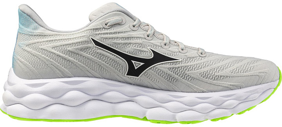 Кроссовки мужские Mizuno Wave Sky 8 Nimbus Cloud/Black/Green Gecko - Фото 3 большая