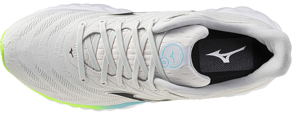 Кроссовки мужские Mizuno Wave Sky 8 Nimbus Cloud/Black/Green Gecko - Фото 4 большая