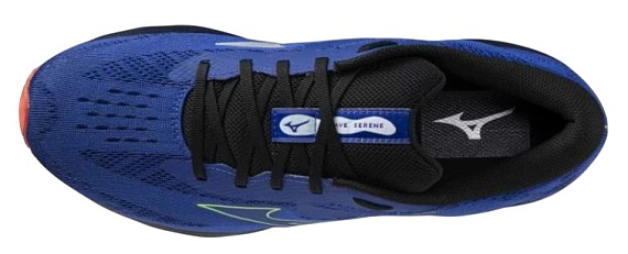 Кроссовки мужские Mizuno Wave Serene ReflexBluC/GreenGecko/MIZIgRed - Фото 3 большая