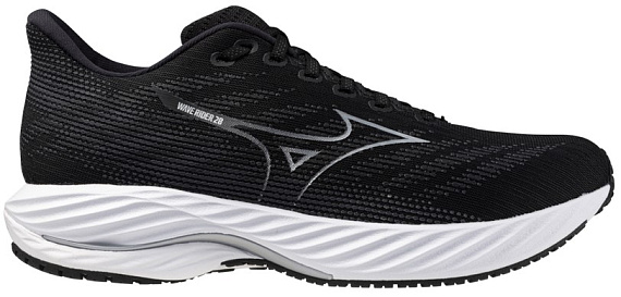 Кроссовки мужские Mizuno Wave Rider 28 Wide Black/Silver/Ebony - Фото 1 большая