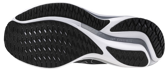 Кроссовки мужские Mizuno Wave Rider 28 Wide Black/Silver/Ebony - Фото 2 большая