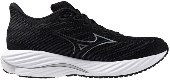 Кроссовки мужские Mizuno Wave Rider 28 Wide Black/Silver/Ebony - Фото 3 большая
