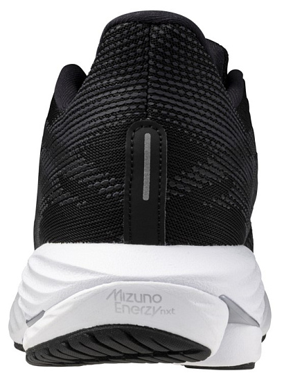 Кроссовки мужские Mizuno Wave Rider 28 Wide Black/Silver/Ebony - Фото 5 большая