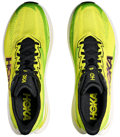 Кроссовки мужские Hoka Mach X 3 Neon Hoka Citrus/Neon Lime - Фото 2 большая