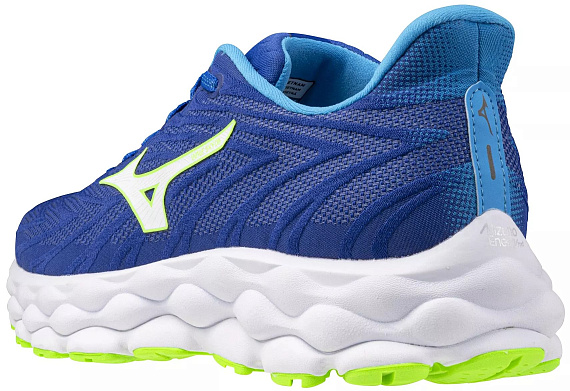 Кроссовки мужские Mizuno Wave Sky 8 Reflex Blue C/White/Green Geck - Фото 4 большая
