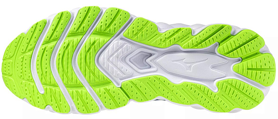 Кроссовки мужские Mizuno Wave Sky 8 Reflex Blue C/White/Green Geck - Фото 7 большая