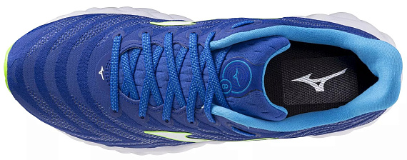Кроссовки мужские Mizuno Wave Sky 8 Reflex Blue C/White/Green Geck - Фото 8 большая