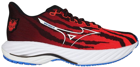 Кроссовки Mizuno Wave Rider 28 MIZIgnitionRed/White/BasebBlue - Фото 1 большая
