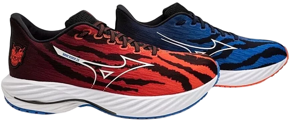 Кроссовки Mizuno Wave Rider 28 MIZIgnitionRed/White/BasebBlue - Фото 2 большая