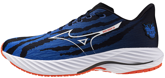 Кроссовки Mizuno Wave Rider 28 MIZIgnitionRed/White/BasebBlue - Фото 3 большая