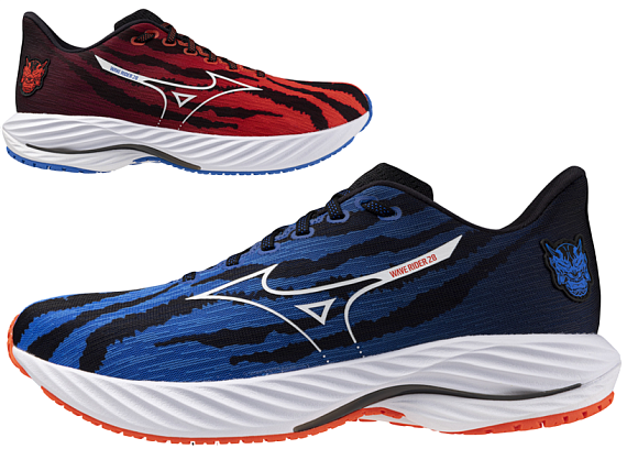 Кроссовки Mizuno Wave Rider 28 MIZIgnitionRed/White/BasebBlue - Фото 10 большая