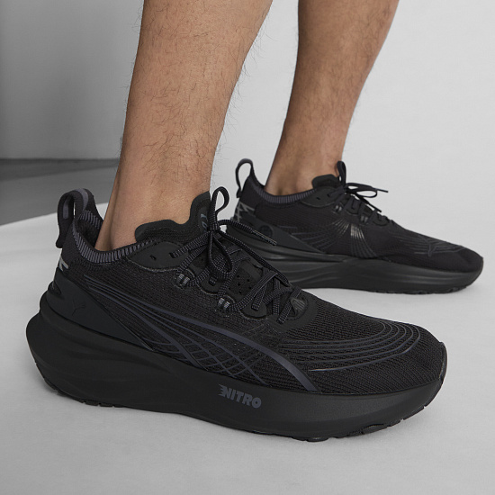 Кроссовки мужские Puma ForeverRun Nitro 2 Black/Galactic Gray - Фото 8 большая