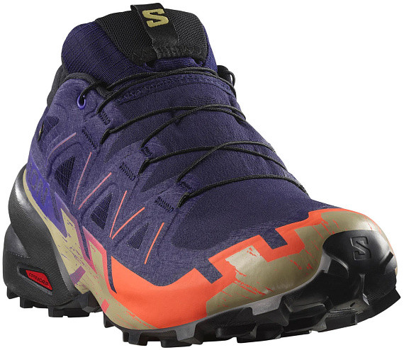 Кроссовки мужские Salomon Speedcross 6 Gtx Maritime Blue/Black/Cherry Tomato - Фото 5 большая