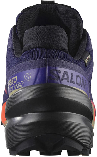 Кроссовки мужские Salomon Speedcross 6 Gtx Maritime Blue/Black/Cherry Tomato - Фото 6 большая