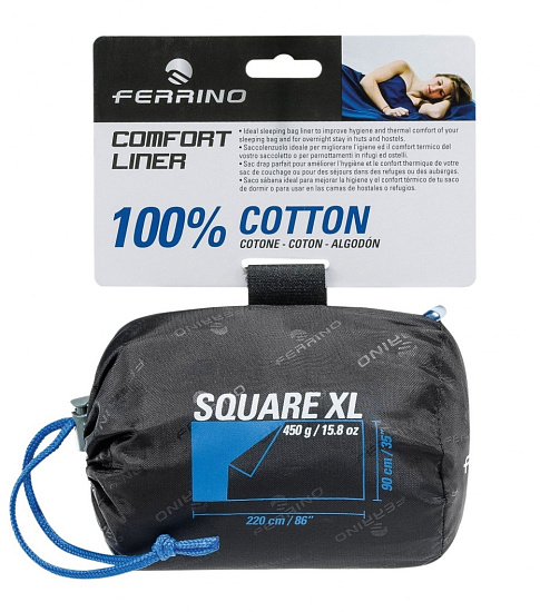 Вкладыш в спальник Ferrino Comfort Liner SQ XL Light Blue - Фото 2 большая