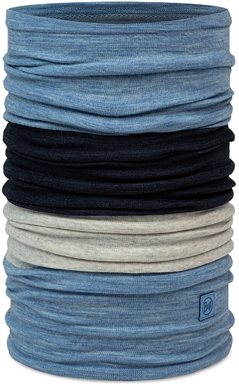 Бандана Buff Merino Move Block Lake Blue - Фото 1 большая