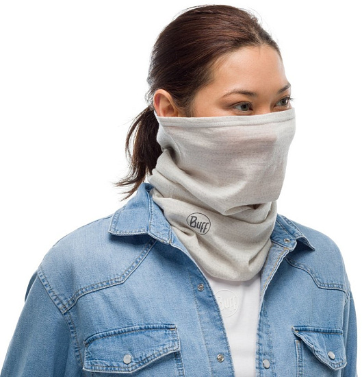 Бандана Buff Lightweight Merino Wool Solid Cloud - Фото 3 большая