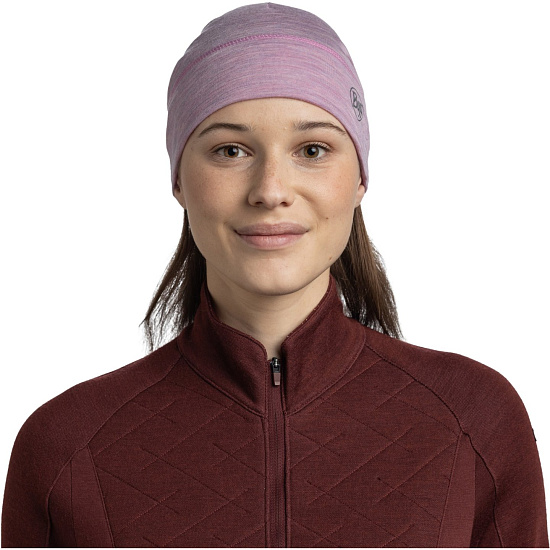 Шапка Buff Merino Lightweight Solid Pansy - Фото 3 большая