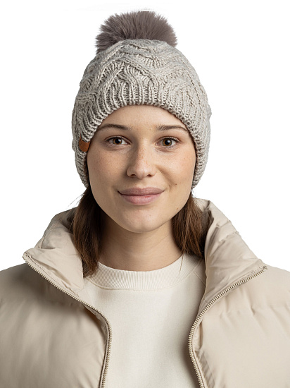 Шапка Buff Knitted & Fleece Caryn Cru - Фото 3 большая