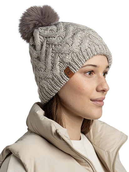 Шапка Buff Knitted & Fleece Caryn Cru - Фото 4 большая