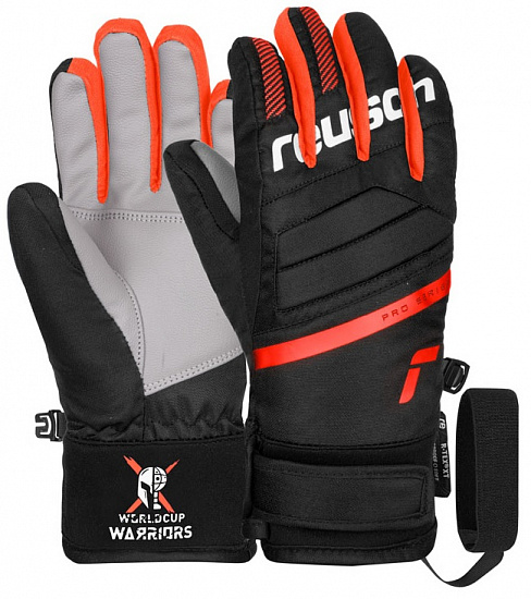 Перчатки детские Reusch Warrior R-Tex XT Black/White/Fluo Red - Фото 1 большая