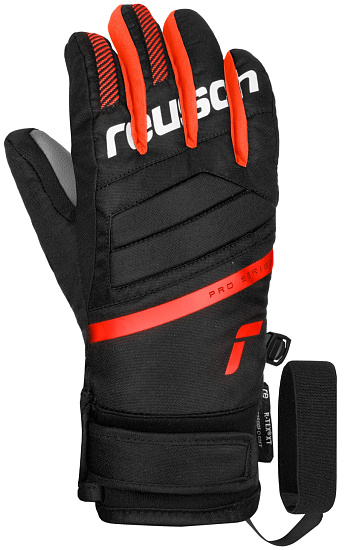 Перчатки детские Reusch Warrior R-Tex XT Black/White/Fluo Red - Фото 6 большая