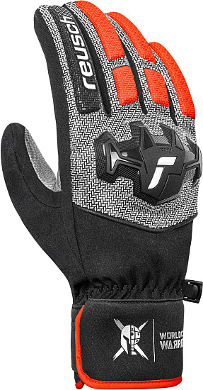 Перчатки мужские Reusch Worldcup Warrior R-Tex XT Black/Silver/Fluo Red - Фото 1 большая