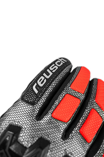 Перчатки мужские Reusch Worldcup Warrior R-Tex XT Black/Silver/Fluo Red - Фото 4 большая