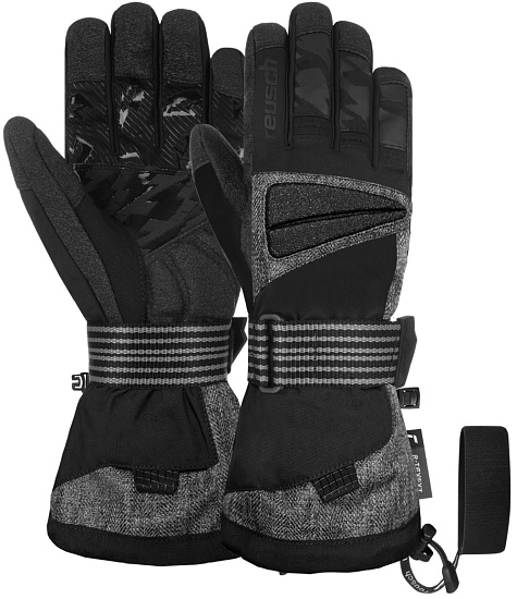 Перчатки Reusch Sweeber III R-Tex Xt Black/Black Mellange - Фото 3 большая