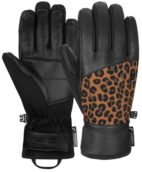Перчатки Reusch Beatrix R-Tex Xt Black/Brown Leopard - Фото 2 большая