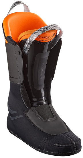 Горнолыжные ботинки мужские Salomon S/Pro Alpha 100 Gw Black/Dark Grey Met./Orange Tiger - Фото 4 большая