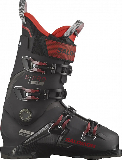 Горнолыжные ботинки Salomon S/Pro MV 110 GW Black/Red/Beluga - Фото 1 большая