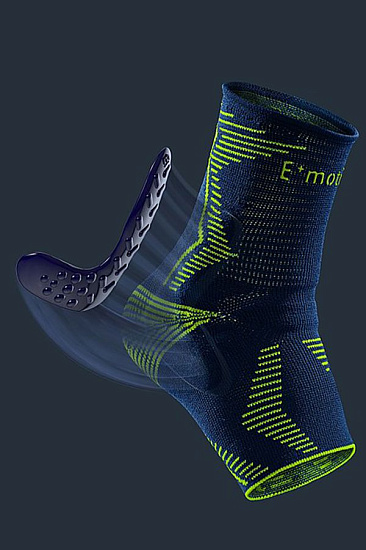 Бандаж голеностопный Medi 509E Levamed E+motion Deep Ocean/Green - Фото 5 большая