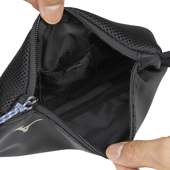Поясная сумка Mizuno Waist Porch CR Black - Фото 2 большая