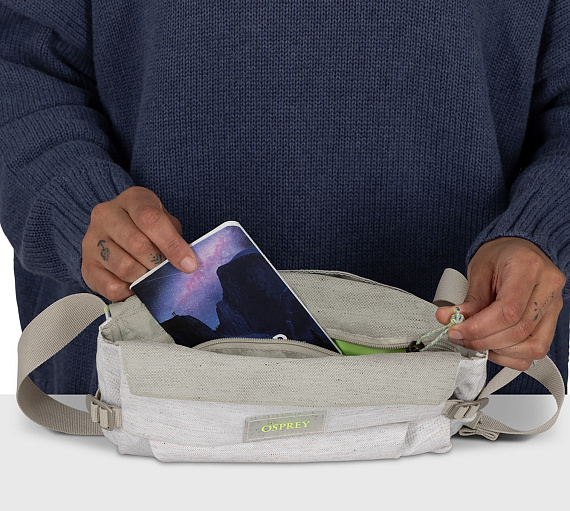 Сумка на пояс Osprey Arcane Earth Pediment Grey Block - Фото 7 большая