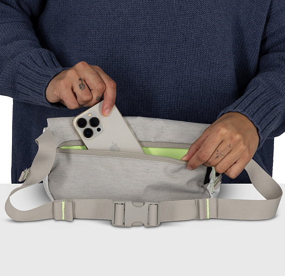 Сумка на пояс Osprey Arcane Earth Pediment Grey Block - Фото 8 большая