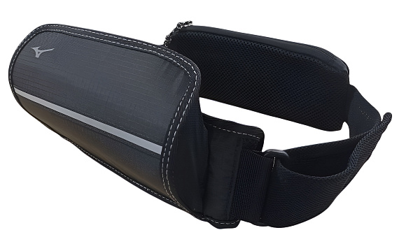 Поясная сумка Mizuno Bottle Waist Pouch Black - Фото 4 большая