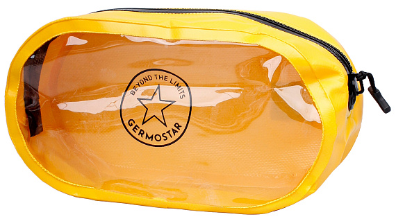 Косметичка Germostar с гермомолнией ПВХ литой 2л Yellow - Фото 1 большая