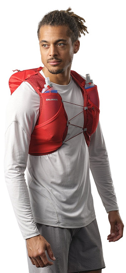 Рюкзак Salomon Active Skin 8 Set Red Dahlia/High Risk Red - Фото 3 большая