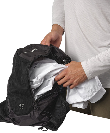 Рюкзак Salomon Active Skin 12 Set Black/Metal - Фото 4 большая