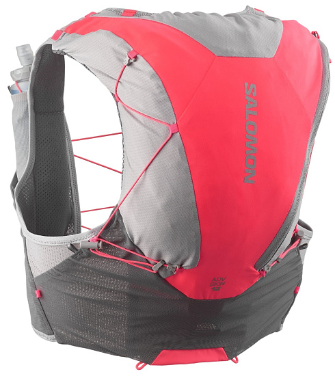 Жилет Salomon Adv Skin 12 Set Castelrock/Alloy/Neon Flame - Фото 1 большая