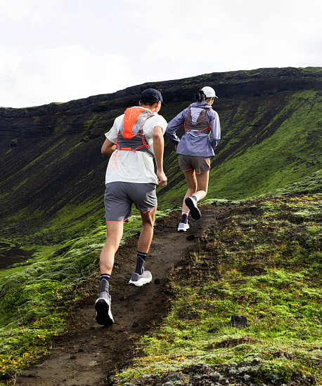 Жилет Salomon Adv Skin 12 Set Castelrock/Alloy/Neon Flame - Фото 3 большая