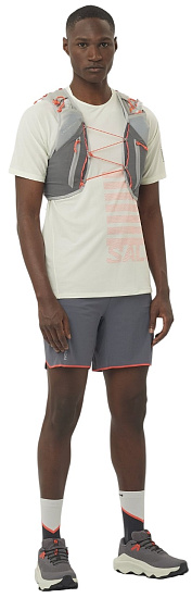 Жилет Salomon Adv Skin 12 Set Castelrock/Alloy/Neon Flame - Фото 6 большая